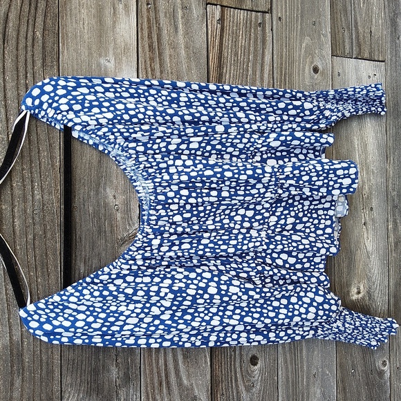 Eloquii Elements Blue & White Blouse Size 18/20 - Picture 7 of 9